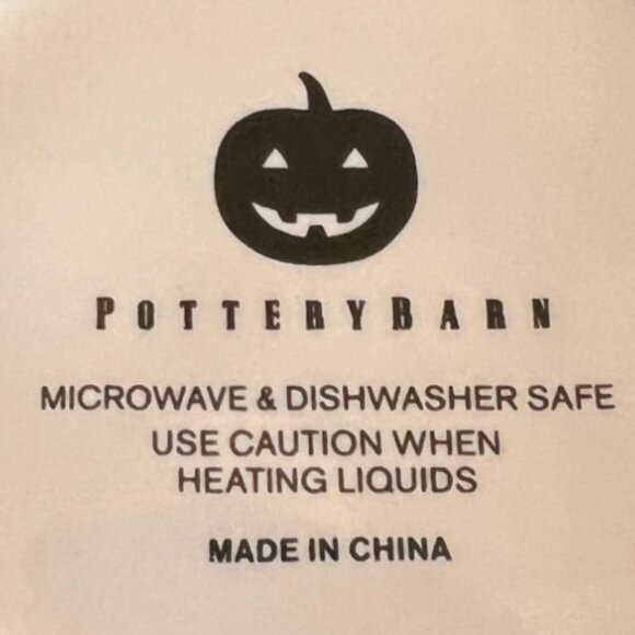 POTTERY BARN Stoneware Halloween Skeleton Mug Whimsical Folk Art Oversized 18 oz - Picture 10 of 10